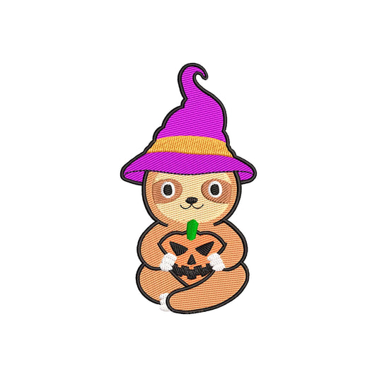 Halloween sloths pumpkin machine embroidery designs - 930071