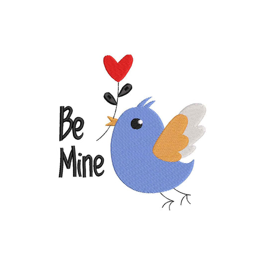 Be Mine bird embroidery designs Valentine's Day - 960032