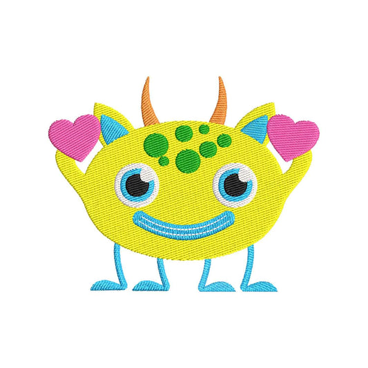 Love monsters embroidery designs Valentine's Day - 960041