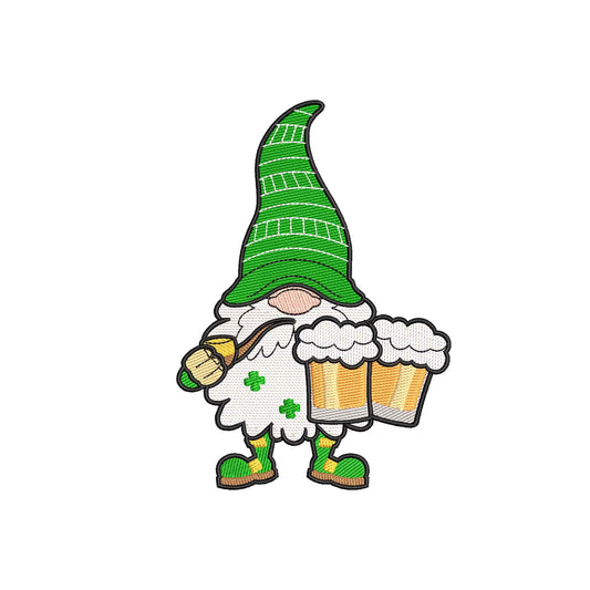 St. Pink Sea Star's Day gnome embroidery designs for machine - 980003