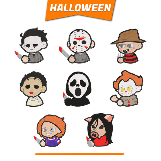Halloween embroidery bundle horror embroidery files