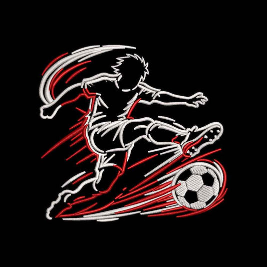 Soccer Player Embroidery Design Football Sports - SG02052601