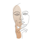 Abstract Woman's Face Line Art Embroidery Design - SG020601