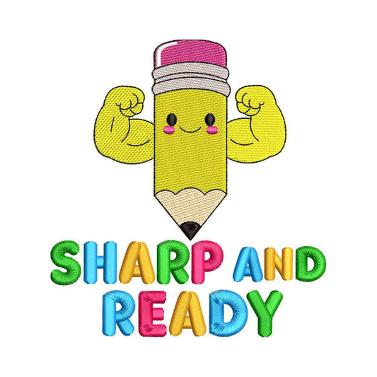 Sharp and Ready Baby Quote Embroidery Design - SG05042606