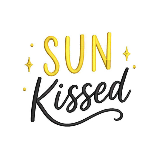Sun Kissed Embroidery Design Summer Quote - SG06052605