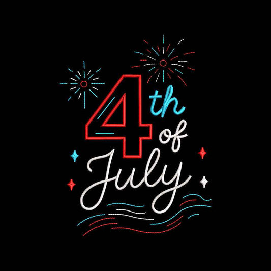 4th of July Embroidery Design Patriotic Independence Day Fireworks USA Celebration - SG06062601