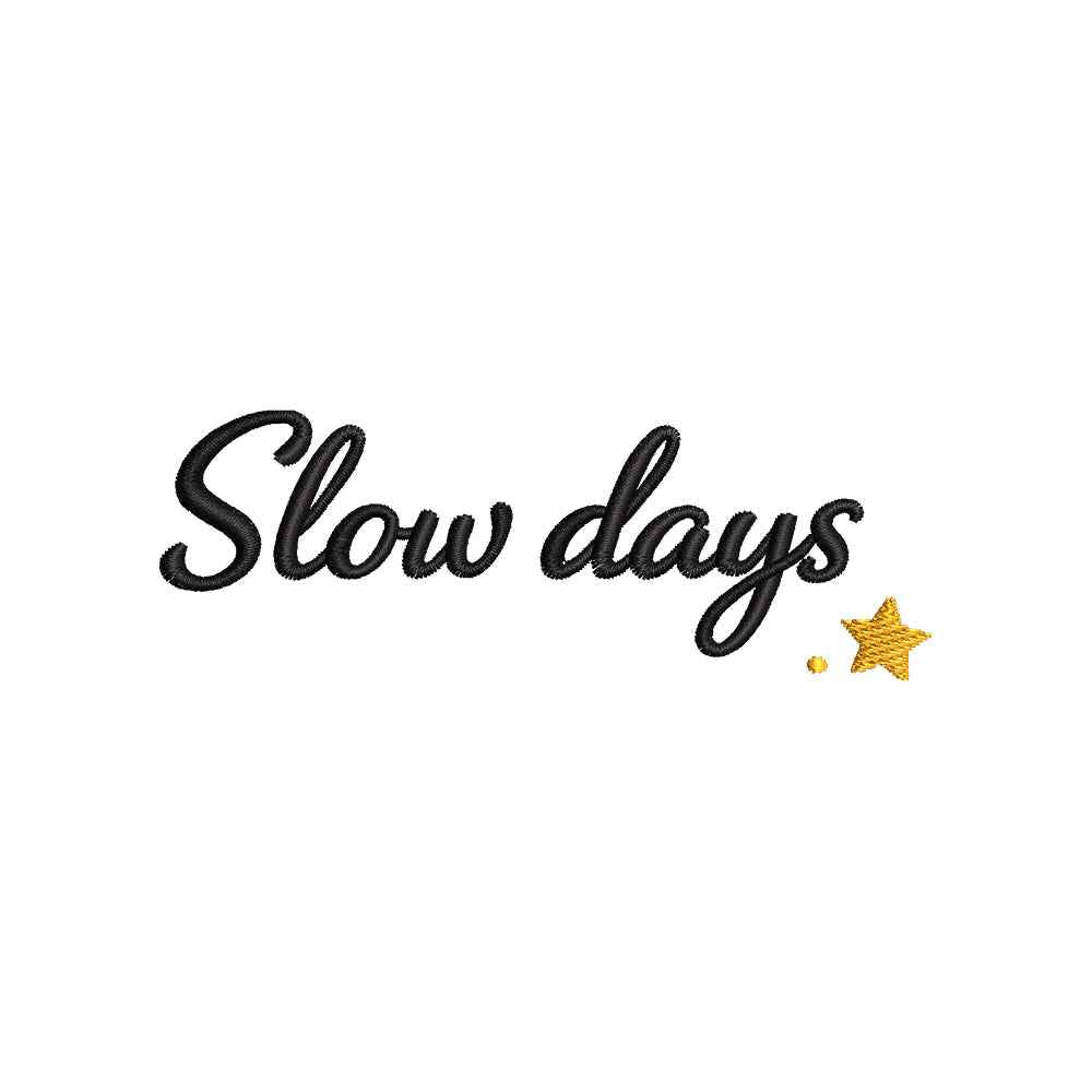 Autumn Slow Days Embroidery Design | Cozy Fall Quote Machine Embroidery Pattern - SG08072602
