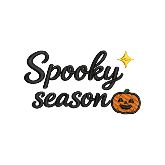 Halloween Spooky Season Embroidery Design | Cute Pumpkin Machine Embroidery Pattern - SG08072606