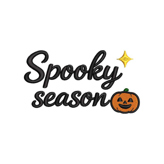 Halloween Spooky Season Embroidery Design | Cute Pumpkin Machine Embroidery Pattern - SG08072606