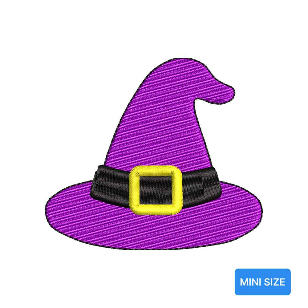 Mini Halloween Witch Hat Embroidery Design | Cute Machine Embroidery Pattern - SG09072603