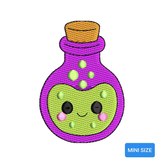 Mini Halloween Potion Bottle Embroidery Design | Cute Machine Embroidery Pattern - SG09072606
