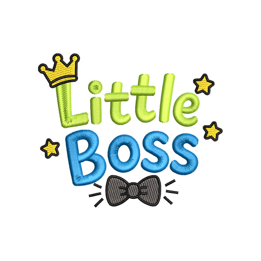 Little Boss Crown Embroidery Design - Cute Baby Boy Motif SG31072641