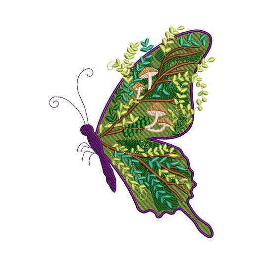 Forest Wing Butterfly Embroidery Design - SG110402