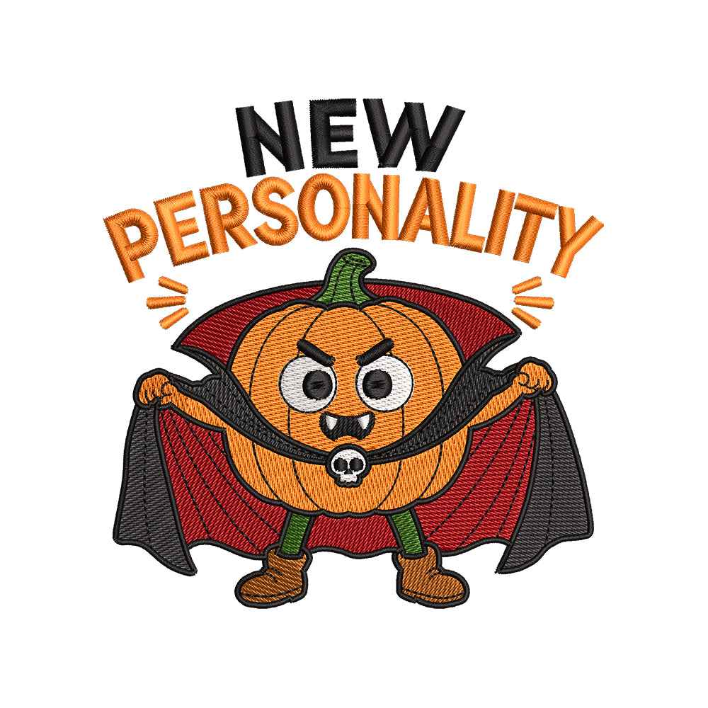 New Personality Halloween Embroidery Design Funny Vampire Pumpkin Cute Seasonal Humor - SG11062608