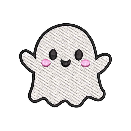 Mini Halloween Cute Ghost Embroidery Design | Kawaii Smiling Ghost Machine Embroidery Pattern - SG11072605