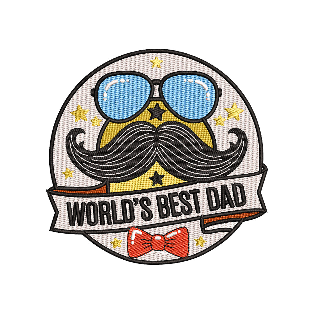 World’s Best Dad Father’s Day Quote Embroidery Design – SG12042613