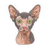 Realistic Sphynx Cat Portrait Embroidery Design - SG130402