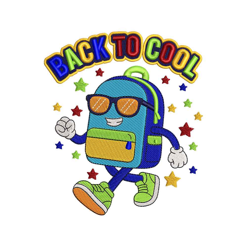 Back To School Backpack Embroidery Design Cute School Bag Character - SG13042604
