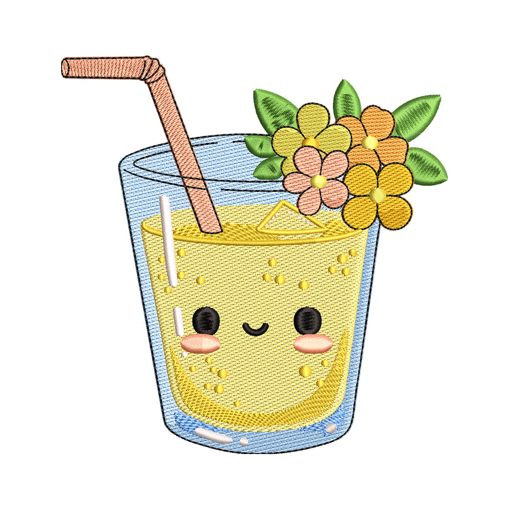 Kawaii Lemonade Embroidery Design - SG130501