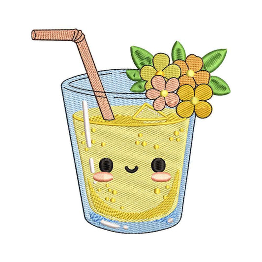 Kawaii Lemonade Embroidery Design - SG130501