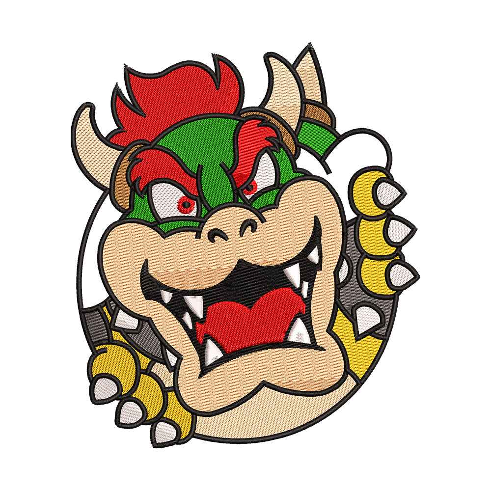 Spiky Turtle Boss Portrait Embroidery Design - SG130523