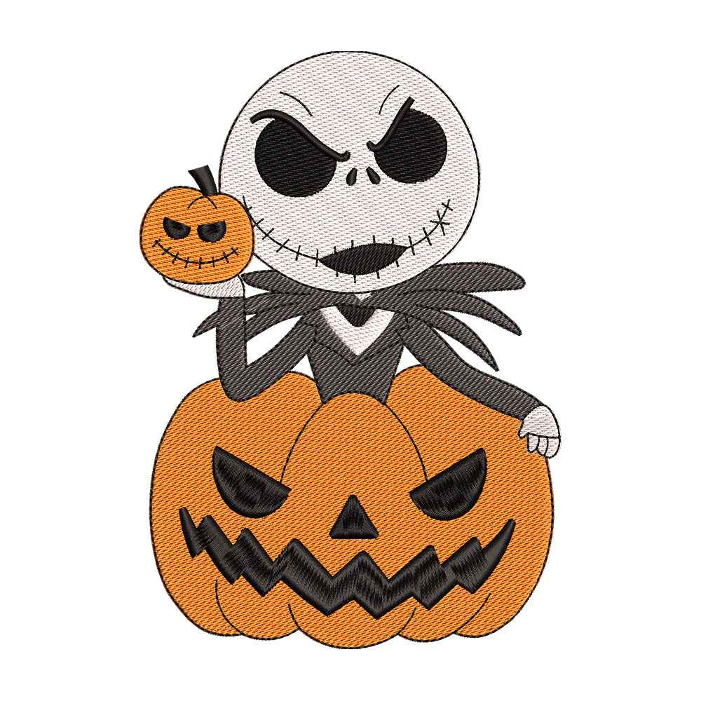 Skeleton Pumpkin King in Pumpkin Embroidery Design - SG130567