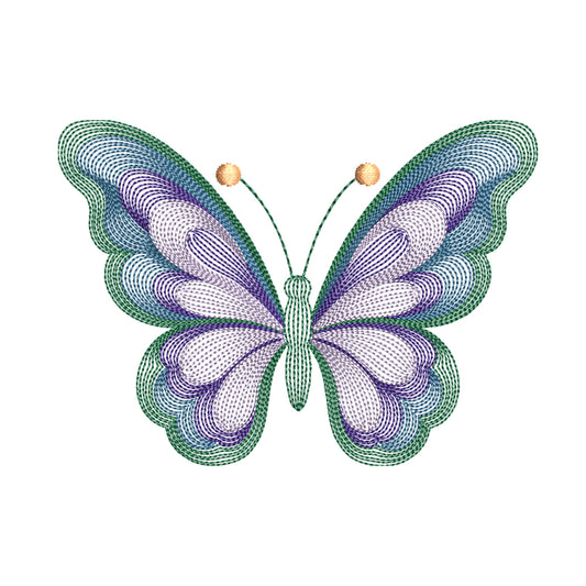 Ripple Butterfly Embroidery Designs For Machine - SG15092602