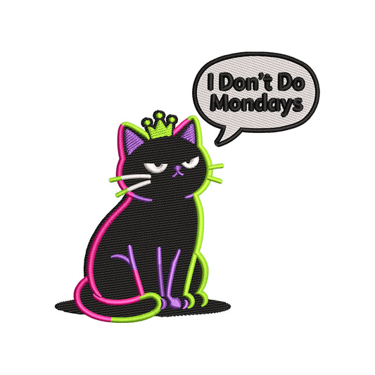 Funny Grumpy Cat Quote Machine Embroidery Design - SG16042630