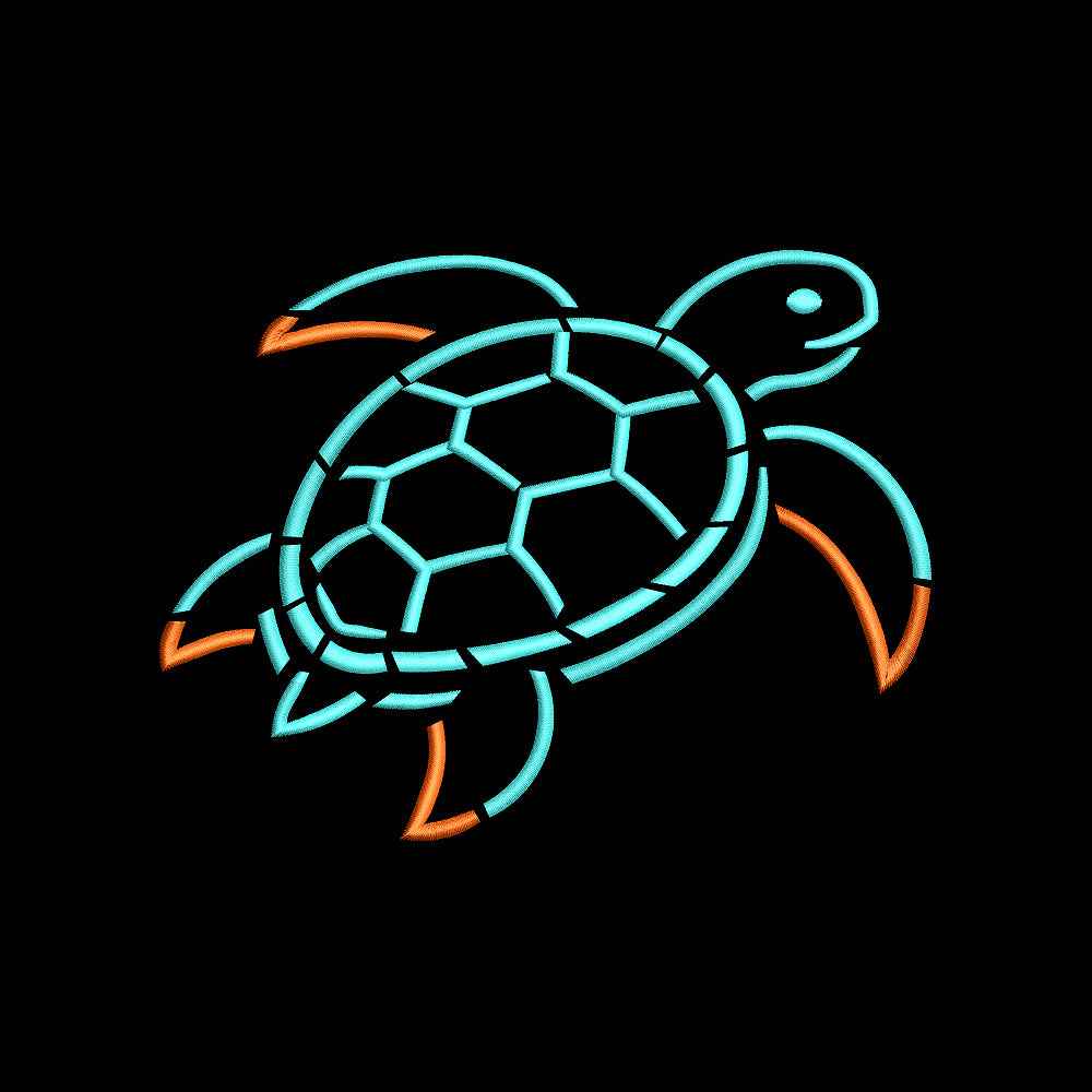 Sea Turtle Summer Embroidery Design Tropical Ocean Beach - SG16052609