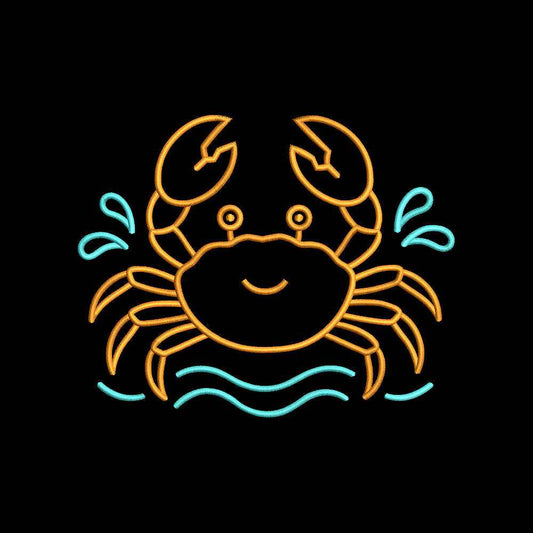 Cute Crab Summer Embroidery Design Beach Ocean - SG16052611