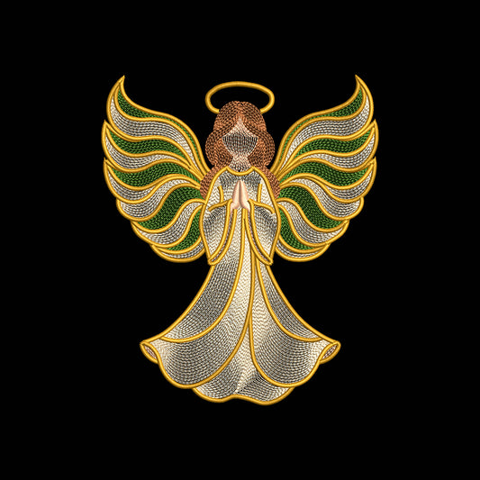 Ripple Christmas Angel Embroidery Designs For Machine