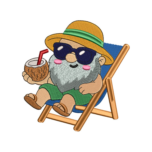 Summer Watermelon Gnome Embroidery Design Juicy Fruit Garden - SG18042602