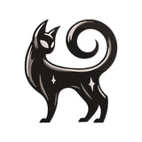 Witchy Black Cat Familiar Embroidery Design - SG190315