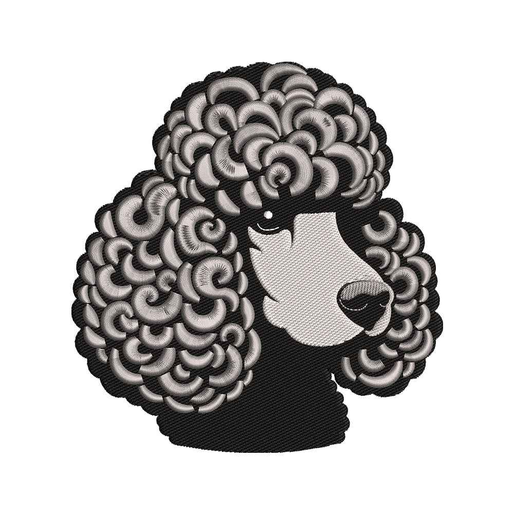 Realistic Poodle Portrait Embroidery Design - SG190331