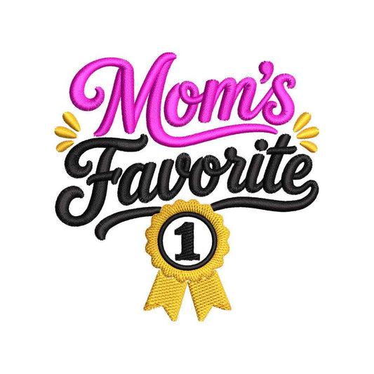Mom’s Favorite Baby Embroidery Design Cute Baby Quote Bodysuit Bib Nursery Gift - SG23062601
