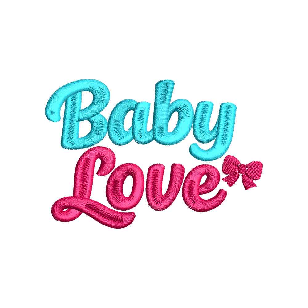 Baby Love Embroidery Design | Cute Baby Quote for Bodysuits, Bibs & Nursery Decor - SG23062613