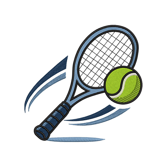 Tennis Racket and Ball Sports Embroidery Design - SG23072608