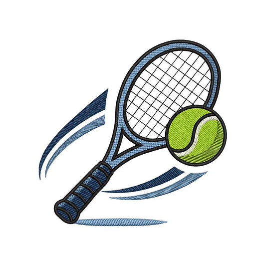 Tennis Racket and Ball Sports Embroidery Design - SG23072608
