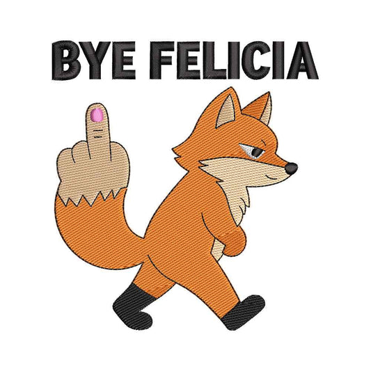 Bye Felicia Fox Embroidery Design - SG240326012