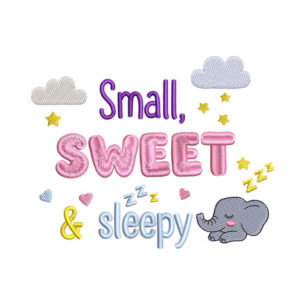 Small Sweet & Sleepy Embroidery Design - SG24032607