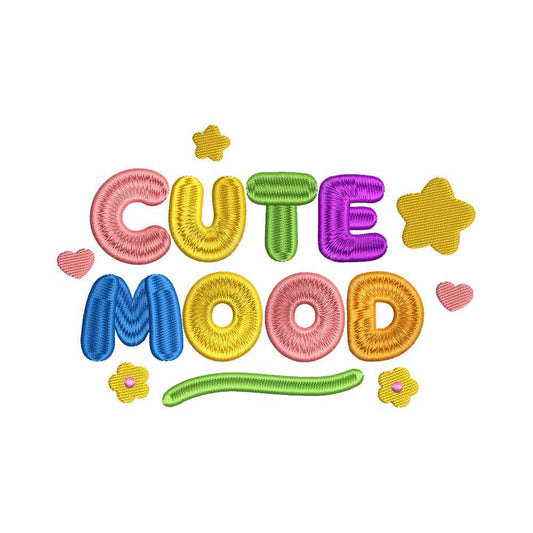 Cute Mood Embroidery Design - SG24032609