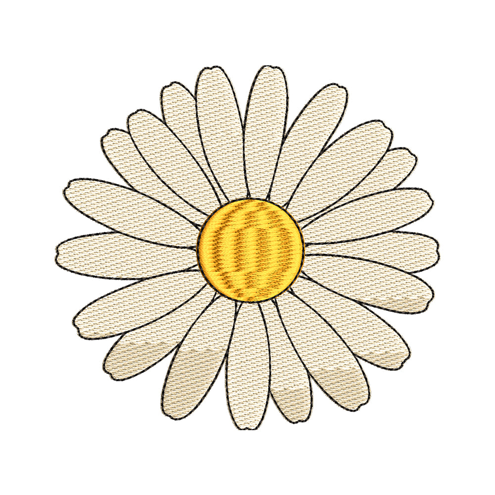 Classic Daisy Flower Embroidery Design - SG240506