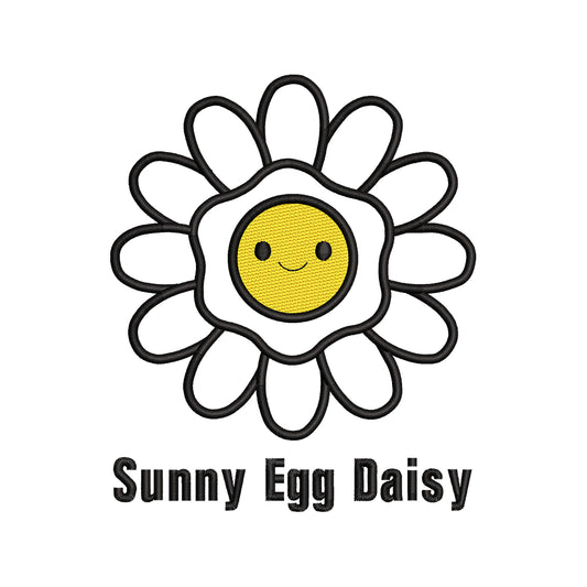Sunny Egg Daisy Embroidery Design Cute Kawaii Flower - SG25042610