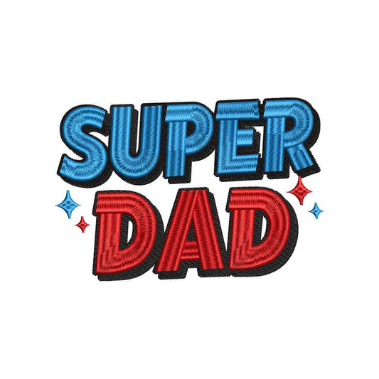 Super Dad Embroidery Design Father’s Day Quote Typography - SG25042618