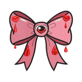 Pastel Goth Bleeding Heart Bow Embroidery Design - SG260546