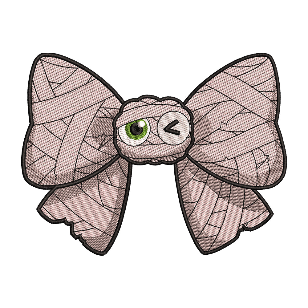 Mummy Wrap Bow Embroidery Design - SG260548