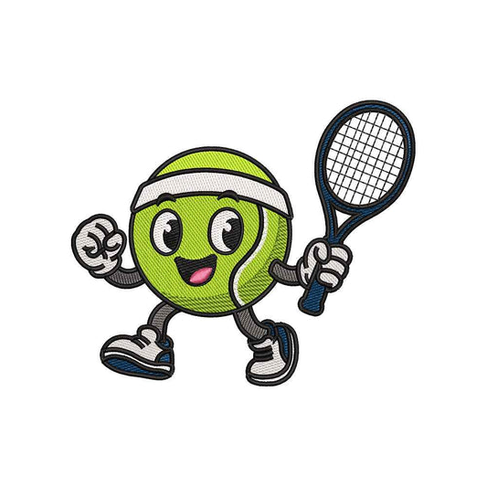 Cute Tennis Ball Player Sports Embroidery Design - SG26072601