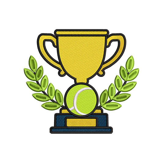 Tennis Champion Trophy Award Embroidery Design - SG26072602