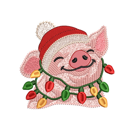 Christmas Pig Embroidery Designs For Machine - SG26102603