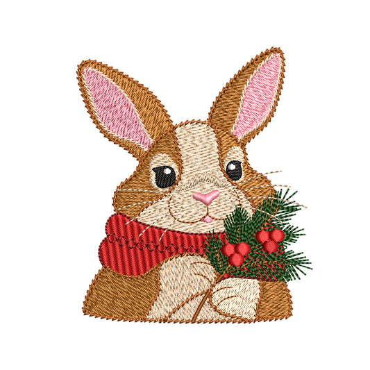 Christmas Bunny Embroidery Designs For Machine - SG26102604